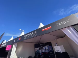 The entrance to Navigair's booth at the Cannes Yachting Festival.