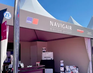 Navigair's stand at the Cannes Yachting Festival