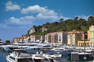 Yachts berthed in Nice Port