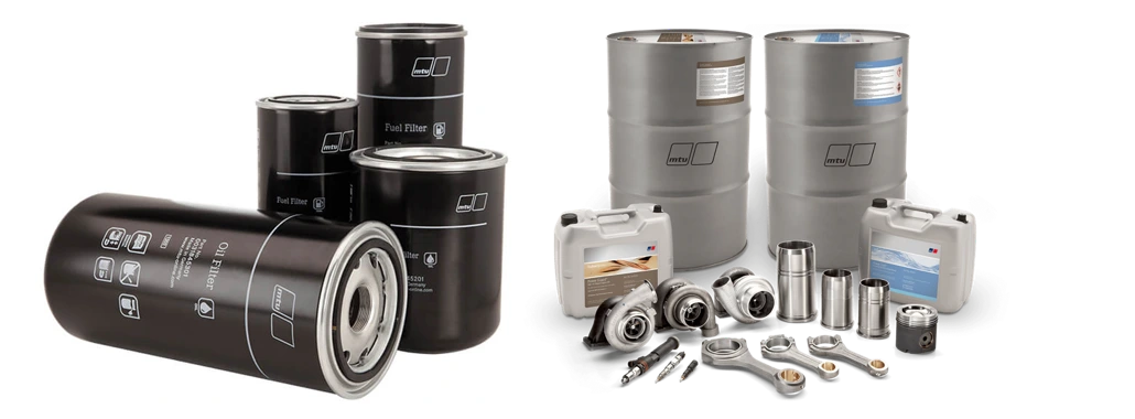 Marine mtu engine genuine spare parts and filters.