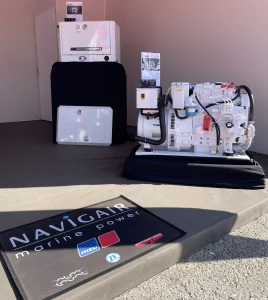 Model of an mtu engine, a Northern Lights Generator in Navigair's CYF booth