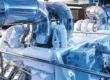 An mtu yacht engine onboard a vessel in its engine room.